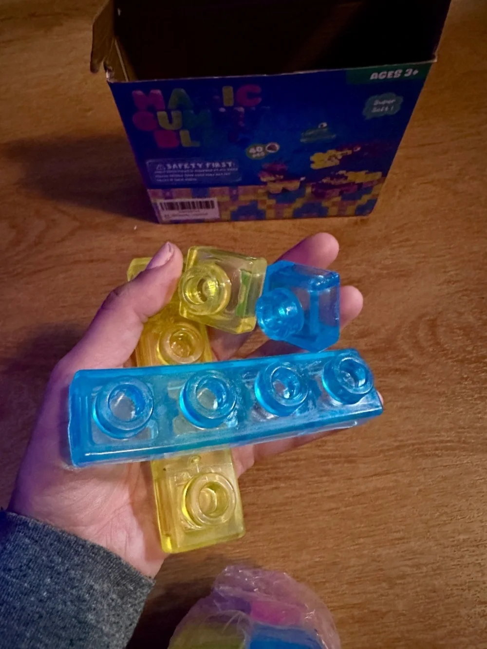 NWT Magic Gummy Bloc 40-Piece Soft Jelly Building Blocks Sensory Toy Ages 3+